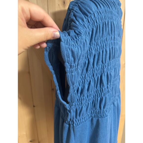 LulaRoe | Kaylin Blue Short Sleeve Smocked Cardigan NWT | Size 2XL (20-22) - Picture 4 of 9